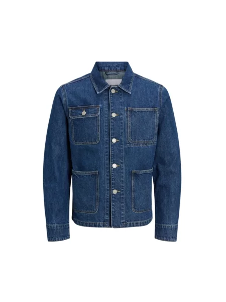 Kurtka jeansowa Jack & Jones z długim rękawem niebieska
