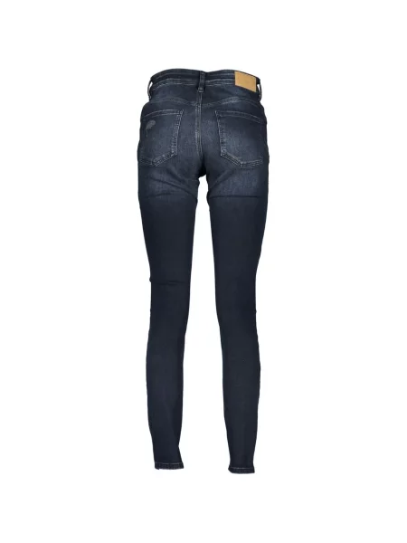 Skinny jeansy skinny Desigual z nadrukiem niebieskie