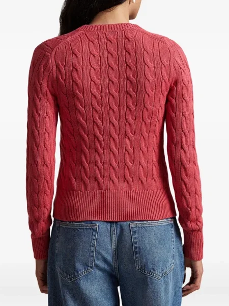 Vunena majica Polo Ralph Lauren s okruglim izrezom iznad koljena narančasta