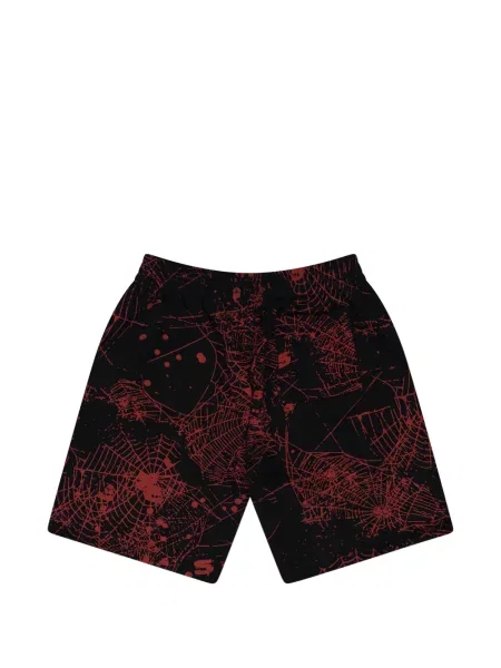 Pantaloni scurți Sp5der cu imagine negru
