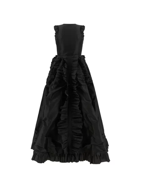 Rochie maxi Giovanni Bedin asimetrică negru