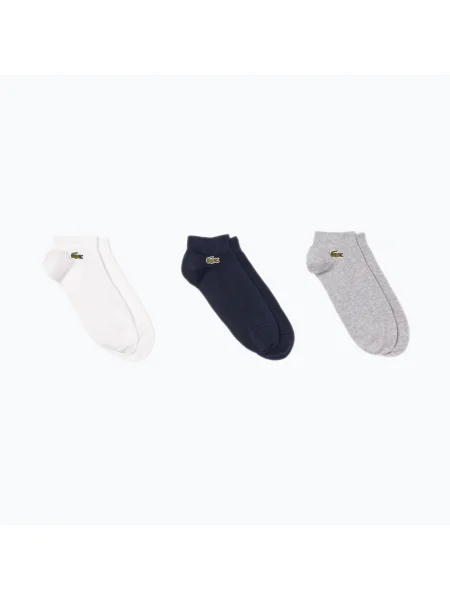 Skarpety Lacoste Sport Short biało-granatowy-szare 3 pary białe