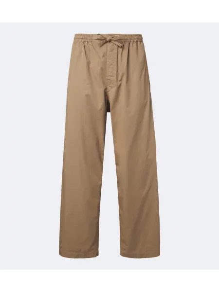 Pantaloni Lemaire din țesătură twill bej