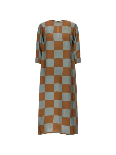 Rochie midi Uma Wang cu imagine maro