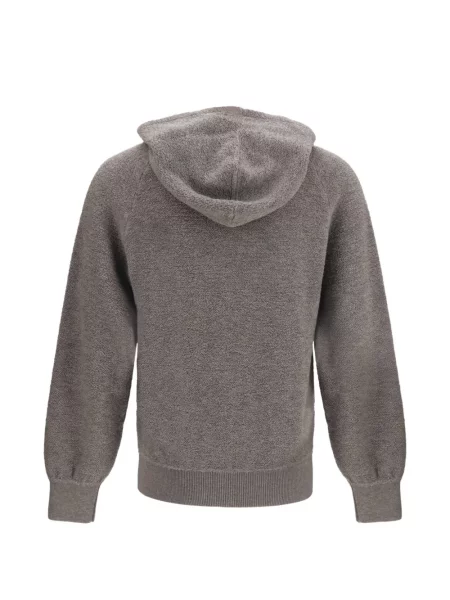 Μάλλινο hoodie Piacenza Cashmere γκρι