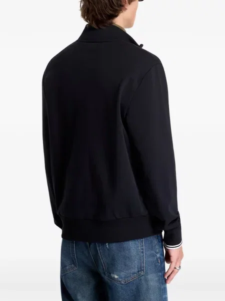 Hanorac cu fermoar Fred Perry negru