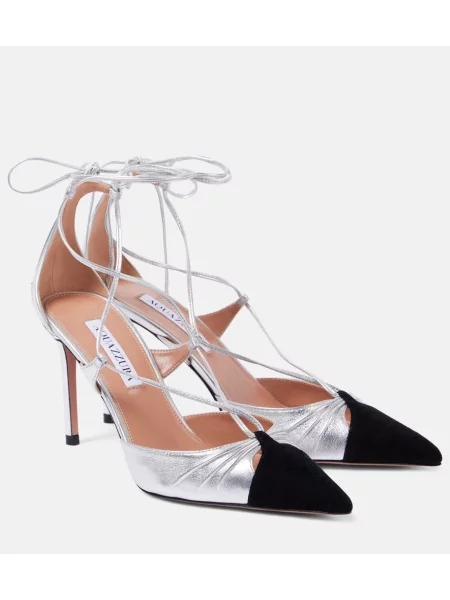 Usnjene salonarji Aquazzura z odprtimi petami