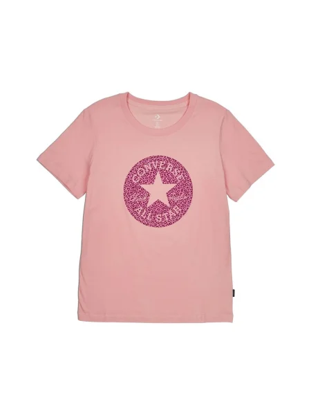 Tricou Converse cu model leopard roz