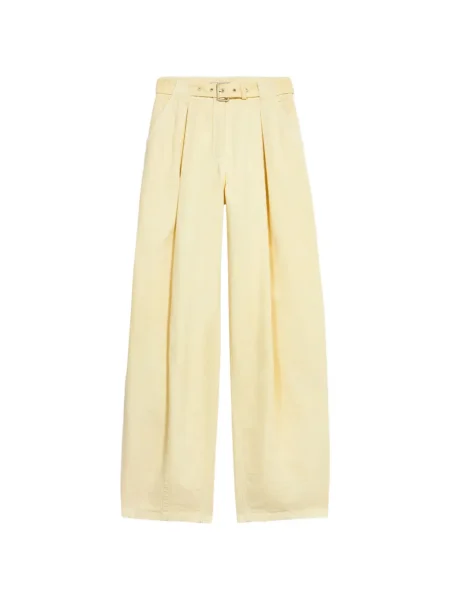 Pantaloni Blumarine din canvas galben