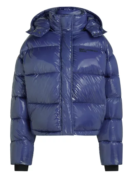 Kurtka jeansowa Karl Lagerfeld Jeans z nadrukiem niebieska