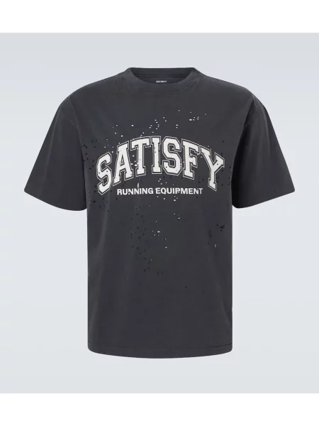 Tricou Satisfy cu imagine din jerseu gri