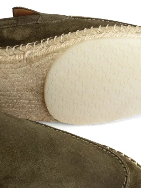 Espadrile Aurélien din piele de căprioară slip-on verde