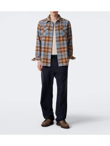 Pantaloni God's True Cashmere din cașmir albastru