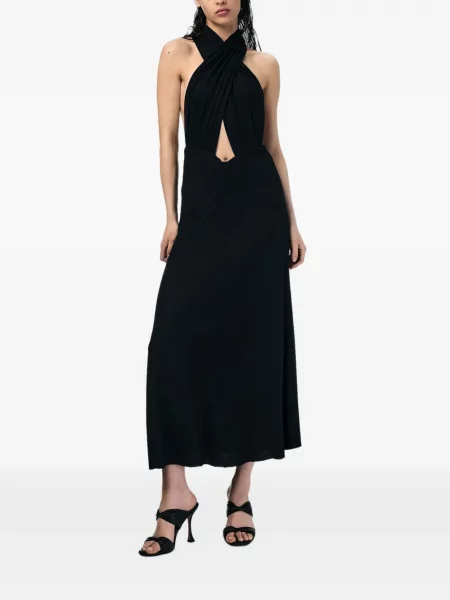 Rochie maxi Andra Andreescu cu spatele deschis negru