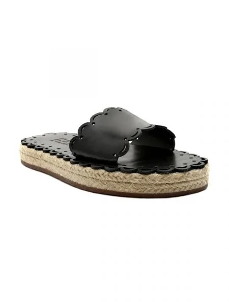 Red Valentino De piele șlapi negru