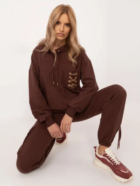 Komplet dresowy Calimera brązowy