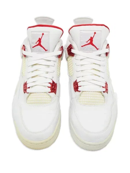 Δερμάτινα sneakers Jordan Air Jordan 4 με κορδόνια λευκό