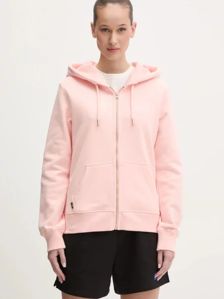 Geacă Superdry cu glugă roz
