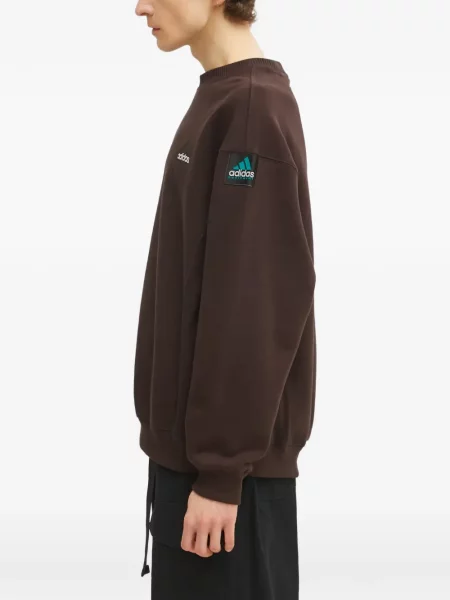 Tricou Adidas în carouri cu autograf cu glugă gri