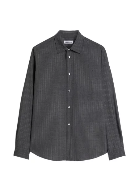 Cămașă Jil Sander de lână gri