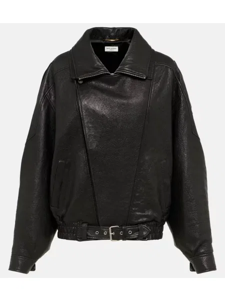 Geanta de piele Saint Laurent negru