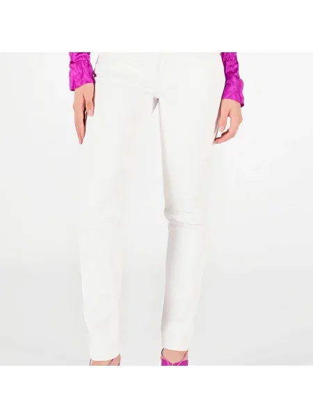 Jeansy Roberto Cavalli białe