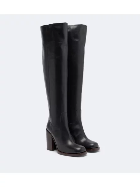 Cizme Dries Van Noten din piele negru