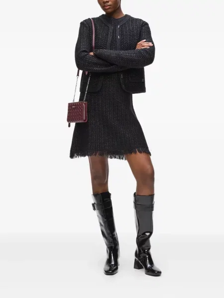 Geacă Karl Lagerfeld din tweed negru