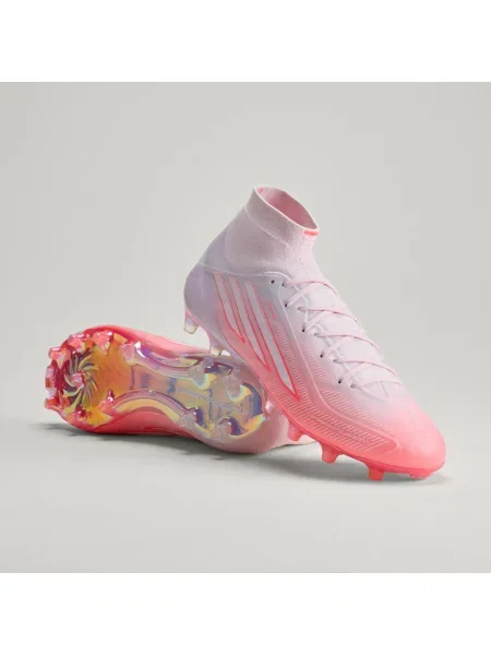 SPARKFUSION ELITE Mid Cut Firm Ground / Artificial Ground Football Boots białe