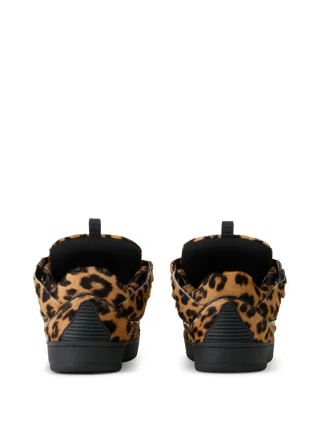 Sneakerși Lanvin cu model leopard maro