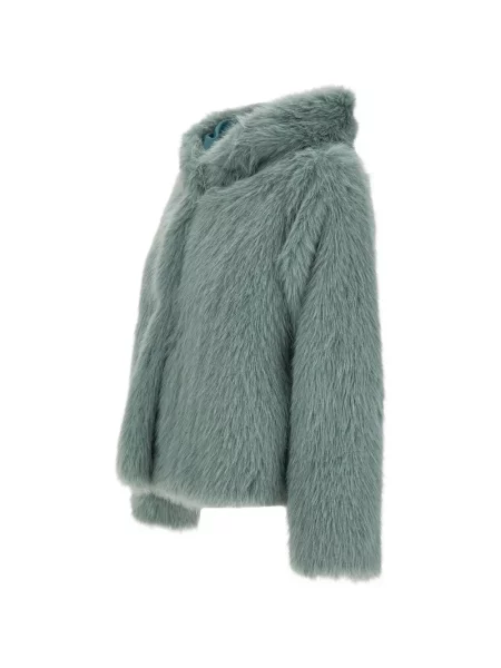 Geacă Kaos cu glugă cu blană verde
