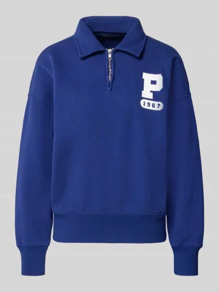 Bluza dresowa o luźnym kroju z mieszanki bawełny Polo Ralph Lauren niebieska