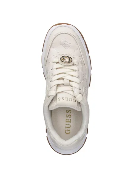 Sneakersy Guess FLFBRT Écru bílé