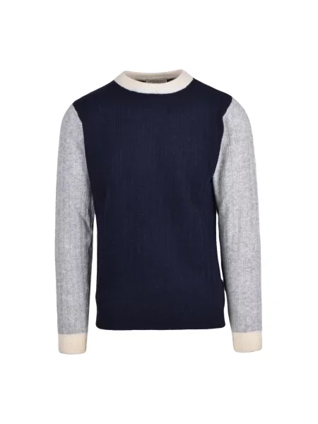 Sweter Wool & Co wełniany niebieski