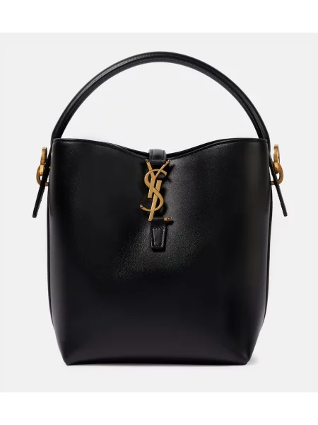 Geantă bucket Saint Laurent din piele negru