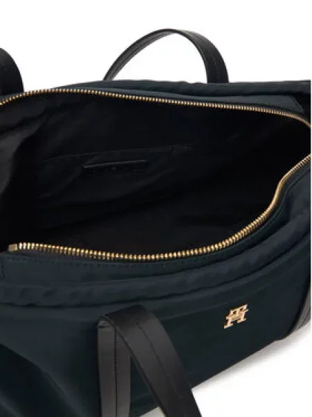 Tommy Hilfiger Ročna torba Th Soft Nylon Hobo črna