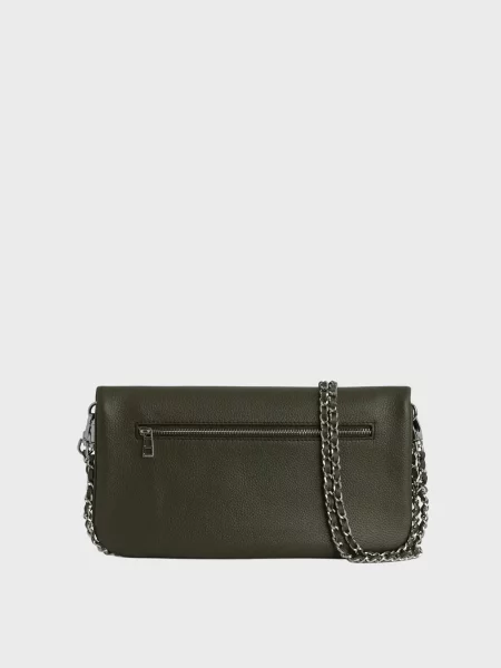 Кожаный клатч Zadig&voltaire зеленый
