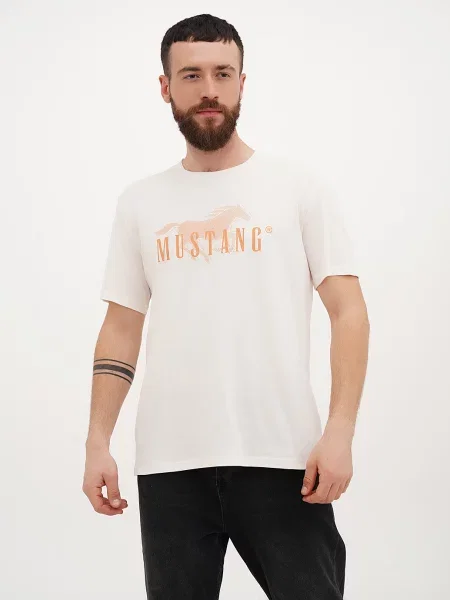 Футболка Mustang Jeans Austin молочний