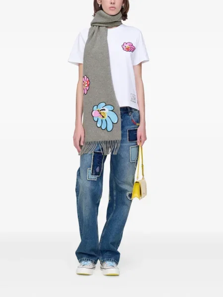 Fular Marc Jacobs cu franjuri gri