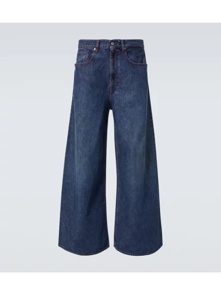 Široké džíny Erl modré