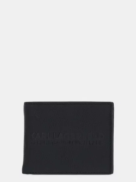 Usnjena denarnica Karl Lagerfeld K/RSG črna