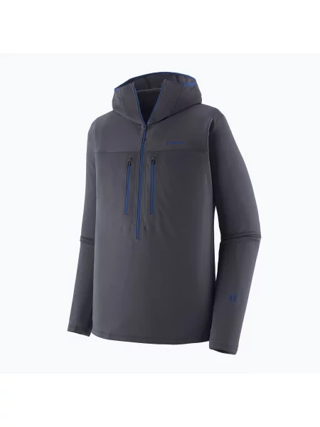 Mikina Patagonia R1 Ultralight Hoody smolder blue modrá