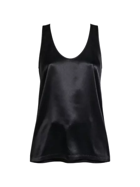 Top Danamé din satin negru