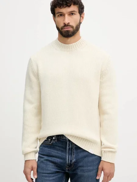 Svetr s příměsí vlny Paul&Shark béžová