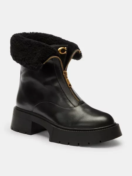 Ботинки Coach на платформе черные