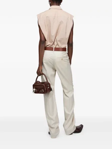 Dungat subțire pantaloni Acne Studios de lână