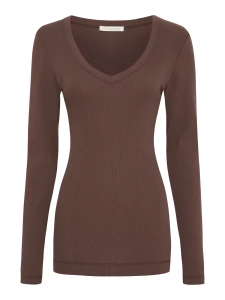 Seamless Basic Tričko tmavě hnědá