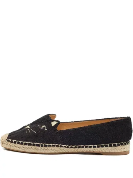 Espadrile Charlotte Olympia cu broderie negru