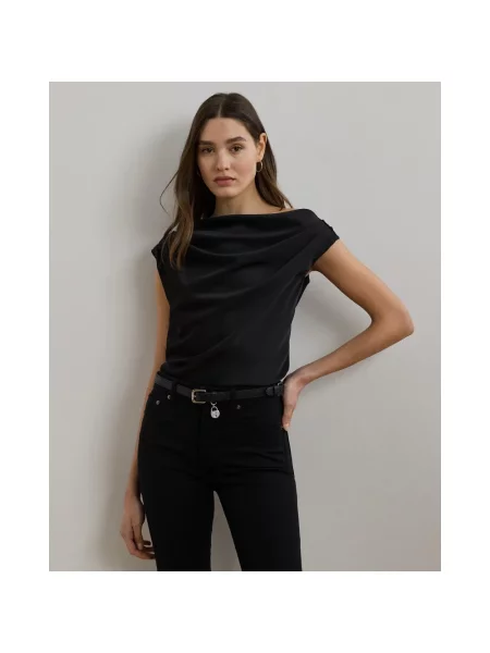 Top Ralph Lauren z odkrytymi ramionami czarny