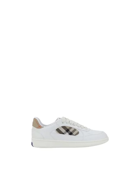 Sneakersy Burberry skórzane białe